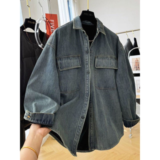 ÁO SƠ MI DENIM LÓT LÔNG DÀY DẶN UNISEX QCCC