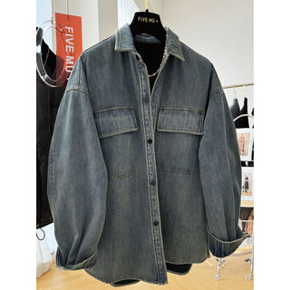 ÁO SƠ MI DENIM LÓT LÔNG DÀY DẶN UNISEX QCCC