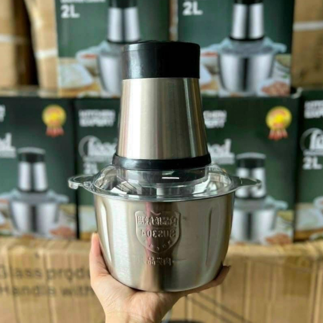 Máy Xay Thịt Đa Năng 2L Cối Inox 304 Công Suất 250W Xay Thực Phẩm Rau Củ Gia Vị Nhanh Chóng Tiện Lợi