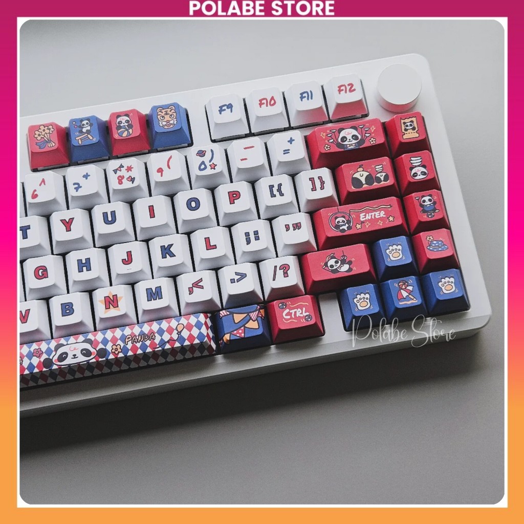 Keycap Panda Acrobatic Cherry Profile bàn phím cơ Polabe Store Keycap gấu trúc caro | BigBuy360 - bigbuy360.vn