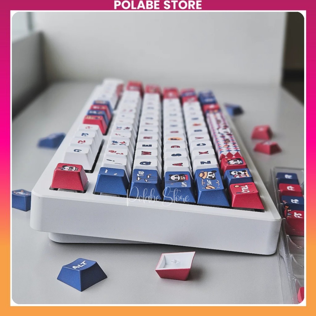 Keycap Panda Acrobatic Cherry Profile bàn phím cơ Polabe Store Keycap gấu trúc caro | BigBuy360 - bigbuy360.vn