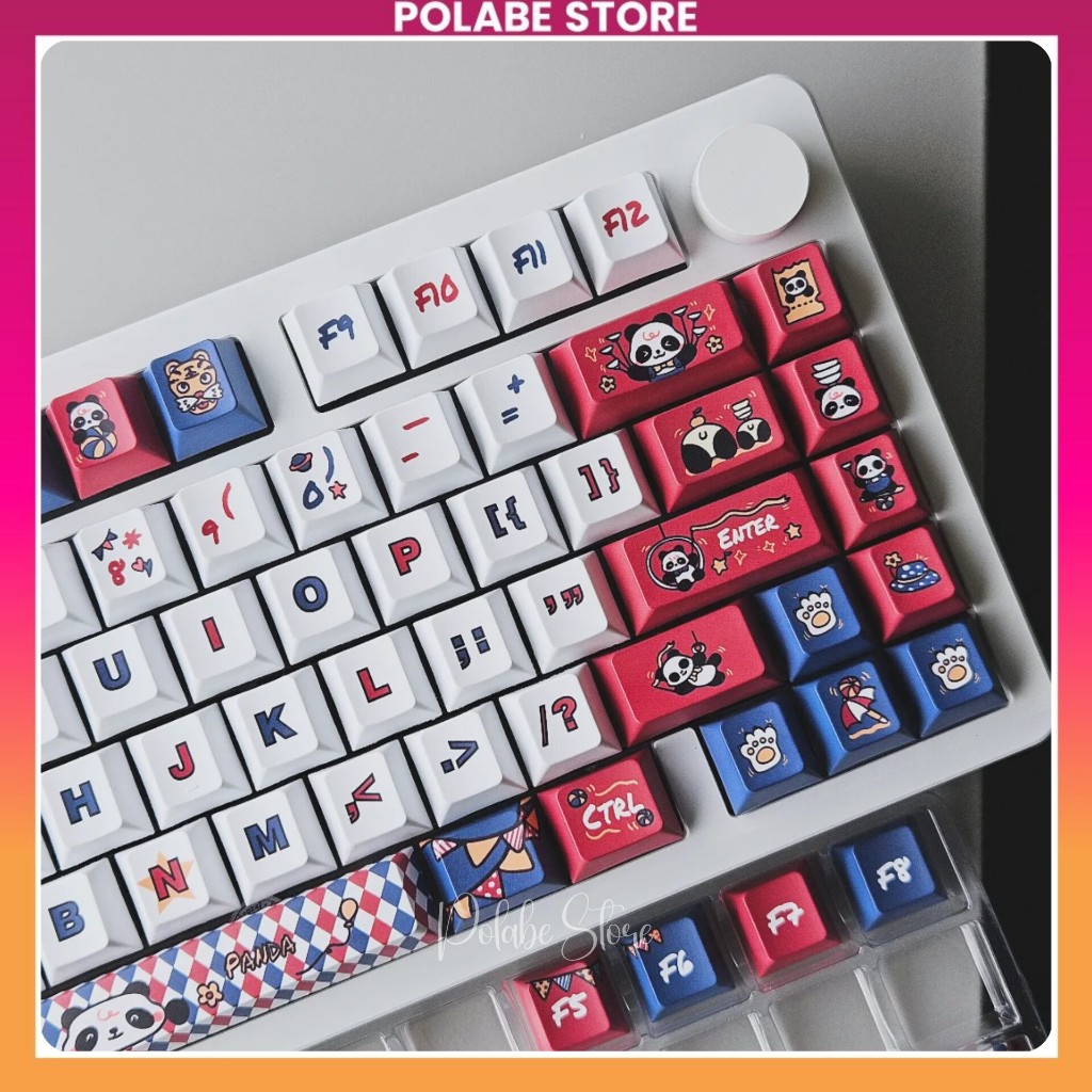 Keycap Panda Acrobatic Cherry Profile bàn phím cơ Polabe Store Keycap gấu trúc caro | BigBuy360 - bigbuy360.vn