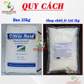 Axit citric bột chanh axit chanh chất tạo độ chua phụ gia trong thực phẩm, đồ uống, nguyên liệu trong mỹ phẩm