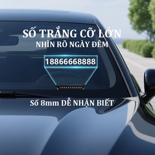 Bảng số điện thoại ô tô phong cách macaron cao cấp,hiển thị/ẩn số,chất liệu hợp kim nhôm,dán taplo