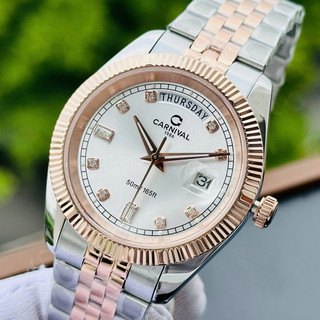 [Đủ Màu] Đồng Hồ Nam Carnival Day Date 8190G Chính Hãng