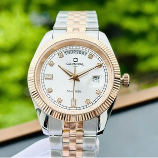 [Đủ Màu] Đồng Hồ Nam Carnival Day Date 8190G Chính Hãng
