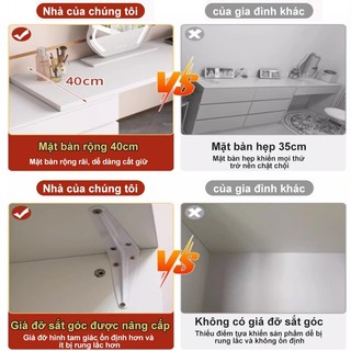 🔥Panda Bàn trang điểm bàn kết hợp bàn làm việc Bàn Làm Việc Đa Năng Kèm Tủ 6 Ngăn giảm giá 50%