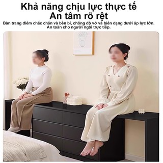 🔥Panda Bàn trang điểm bàn kết hợp bàn làm việc Bàn Làm Việc Đa Năng Kèm Tủ 6 Ngăn giảm giá 50%