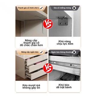 🔥Panda Bàn trang điểm bàn kết hợp bàn làm việc Bàn Làm Việc Đa Năng Kèm Tủ 6 Ngăn giảm giá 50%