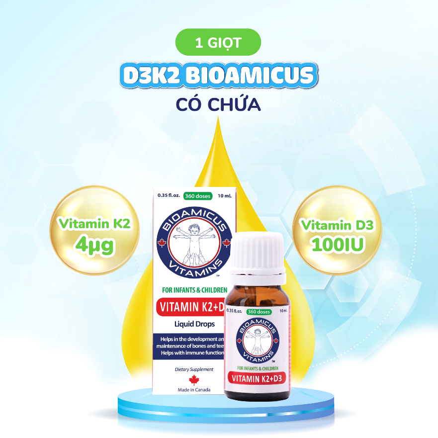 Bộ Ba BioAmicus Cho Bé - Complete 10 Chủng & Vitamin K2 & D3 & Biomicus Omega 3 DHA + quà tặng