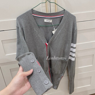Cardigan len nam nữ chất dày dặn mịn đủ size màu xám đậm
