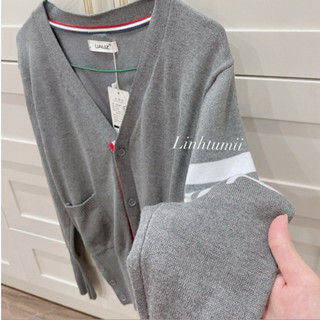 Cardigan len nam nữ chất dày dặn mịn đủ size màu xám đậm