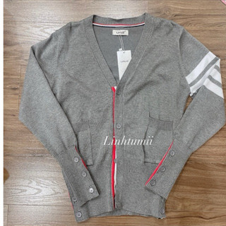 Cardigan len nam nữ chất dày dặn mịn đủ size màu xám đậm