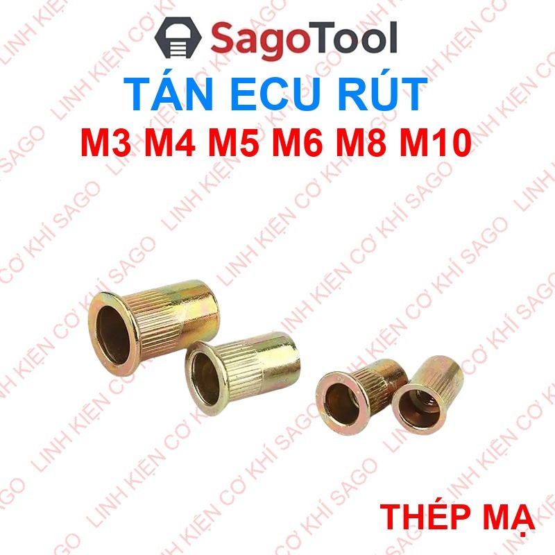 Tán Rút Thép Mạ Kẽm M3 M4 M5 M6 M8 M10 - Ecu Rút Tạo Ren Trên Tấm Mỏng ...