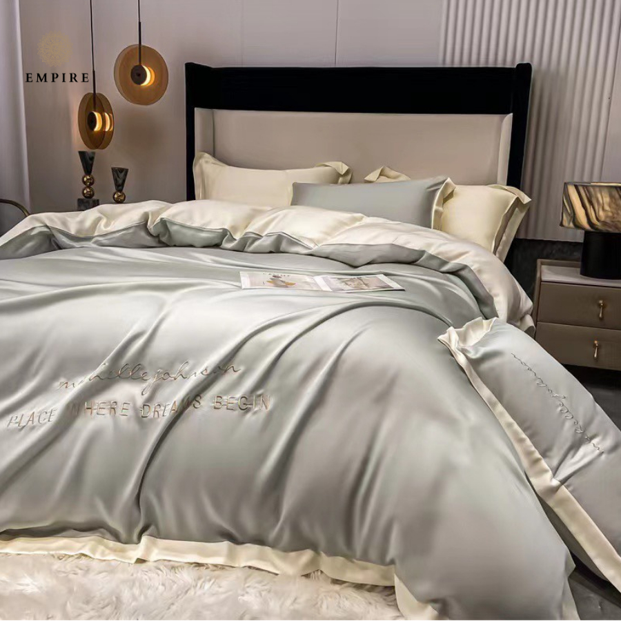 Bộ Chăn Ga Vỏ Gối Lụa Silk Nhiều Màu Cao Cấp Phong Cách Hàn Quốc EMPIRE - EMPIRE | Bedding & Decor
