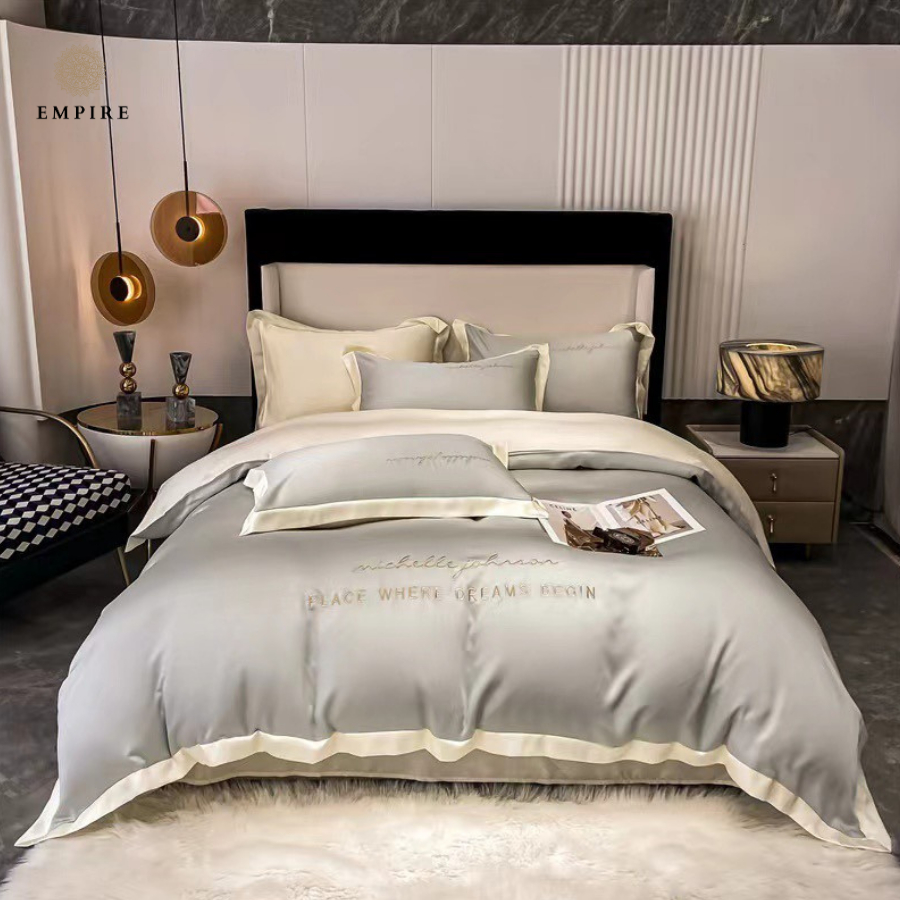 Bộ Chăn Ga Vỏ Gối Lụa Silk Nhiều Màu Cao Cấp Phong Cách Hàn Quốc EMPIRE - EMPIRE | Bedding & Decor