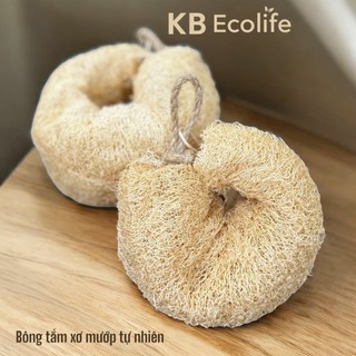 Bông Tắm Xơ Mướp Nguyên Bản KB Ecolife Không Tẩy Trắng,Tạo Bọt Mịn Massage Tẩy Tế Bào Chết