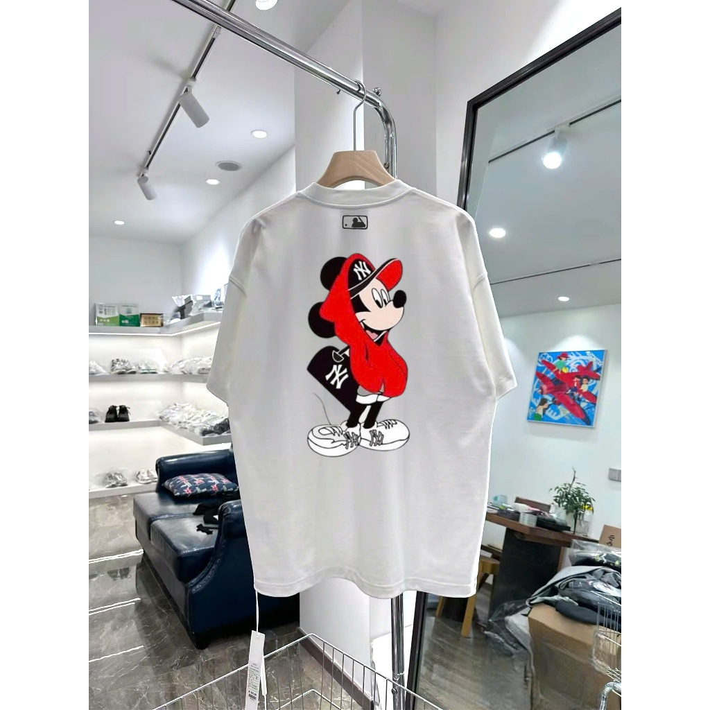 Áo phông   NAM NỮ- korea nam nữ cao cấp, 100% cotton co giãn 2 chiều , định lượng 250 gms MICKEY ĐỎ