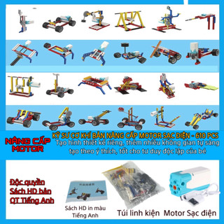 [Mẫu mới] 610chi tiết bộ 9686 đồ Chơi Giáo Dục tư duy, bộ lắp ráp mô hình kỹ thuật Kỹ sư cơ khí robot điều khiển bobo