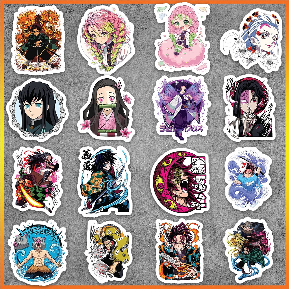 Set 50 cái Sticker Demon Slayer Ver 2 chống nước, Hình Dán Thanh Gươm ...