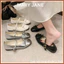 Giày búp bê MARY JANE giày bale phối nơ nhỏ màu bạc cực xinh chất da mền êm MS 413