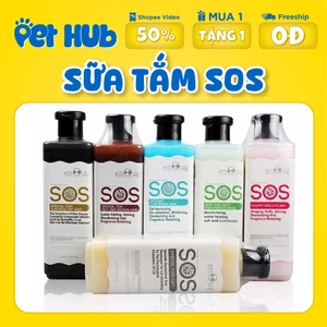 Sữa Tắm SOS Cho Chó Mèo 530ml Gồm 5 Màu 5 Công Dụng, Mềm Lông, Khử Mùi