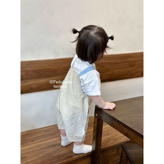 Set áo thun + quần yếm siêu dễ thương cho bé
