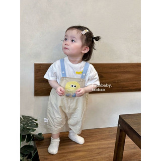 Set áo thun + quần yếm siêu dễ thương cho bé