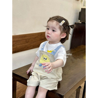 Set áo thun + quần yếm siêu dễ thương cho bé