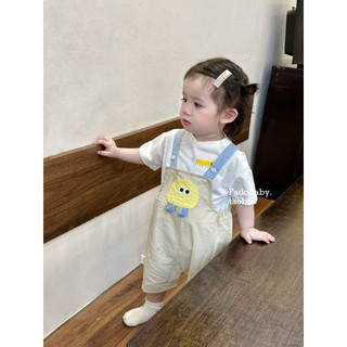 Set áo thun + quần yếm siêu dễ thương cho bé
