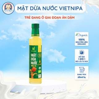 Mật Dừa Nước Cô Đặc Hữu Cơ Vietnipa Ít Calo Thuần Chay Thay Thế Đường, Mật Ong 375g