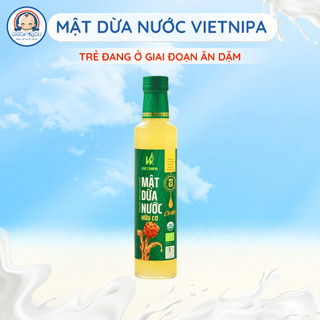 Mật Dừa Nước Cô Đặc Hữu Cơ Vietnipa Ít Calo Thuần Chay Thay Thế Đường, Mật Ong 375g