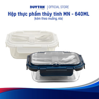 Hộp thực phẩm thủy tinh MN 640ml, MATSU LOCK - ron silicone kín khí, hộp cơm mang đi tiện lợi