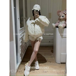 Áo Khoác Phao Nữ Bomber Bóng Chày Form Rộng QCCC Cao Cấp