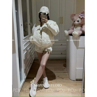 Áo Khoác Phao Nữ Bomber Bóng Chày Form Rộng QCCC Cao Cấp