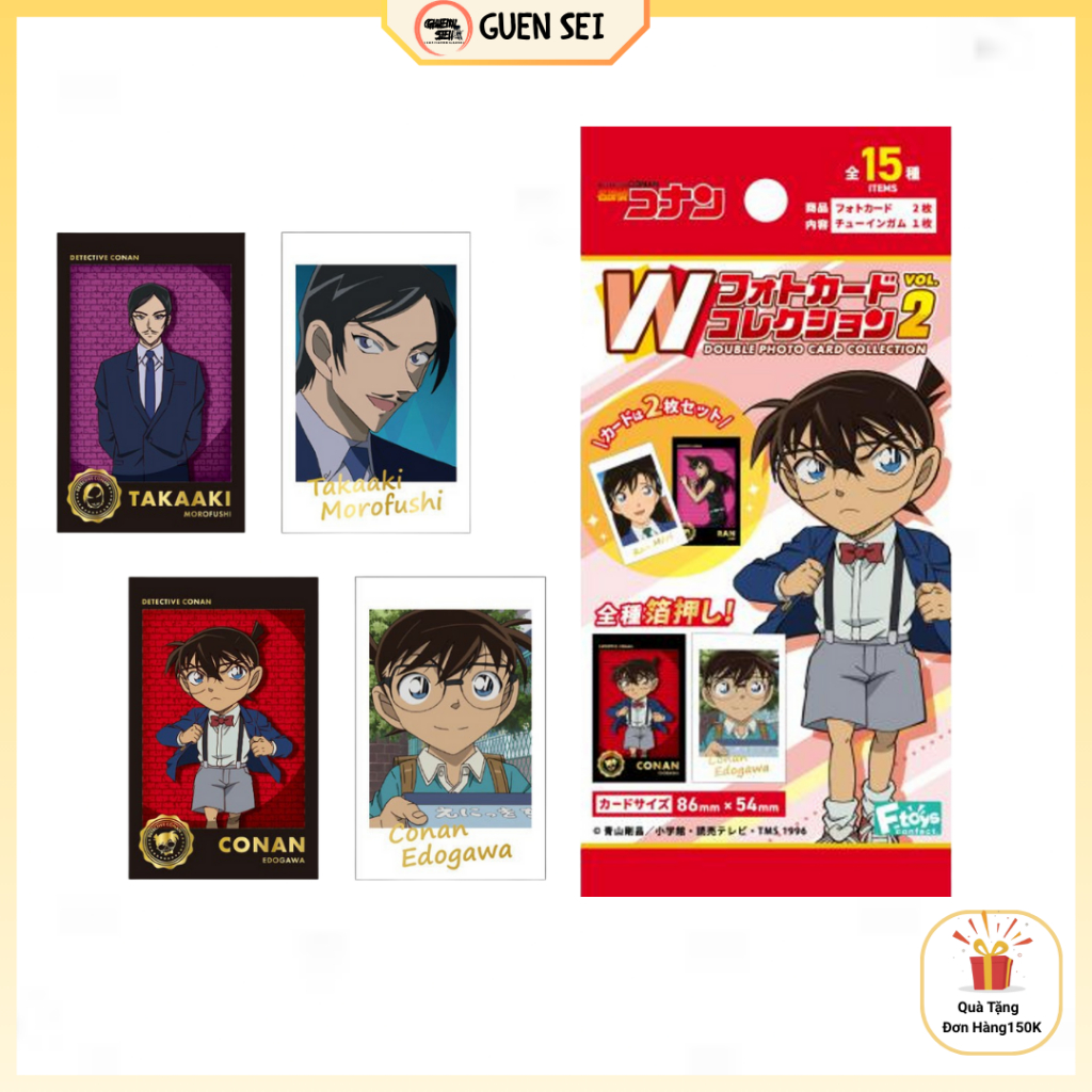Pack Nhân Phẩm Conan Thám Tử Lừng Danh Conan Double Photo Card vol.2 ...