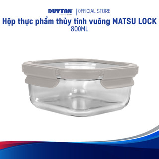 Hộp Thủy Tinh Vuông Đựng Thực Phẩm MATSU LOCK – 320ml, 520ml, 800ml – Cao Cấp, Kín Khí Chống Tràn