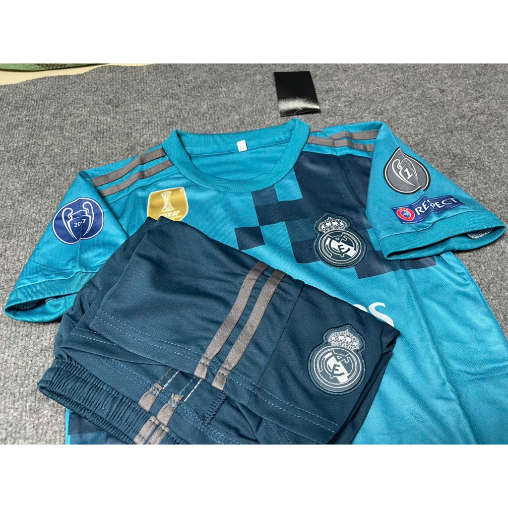 Áo Bóng Đá, Áo Đá Banh Trẻ Em CLB Real Madrid 2017 - Vải Mè Thái Cao Cấp Chuẩn Thi  Đấu - in Sẵn