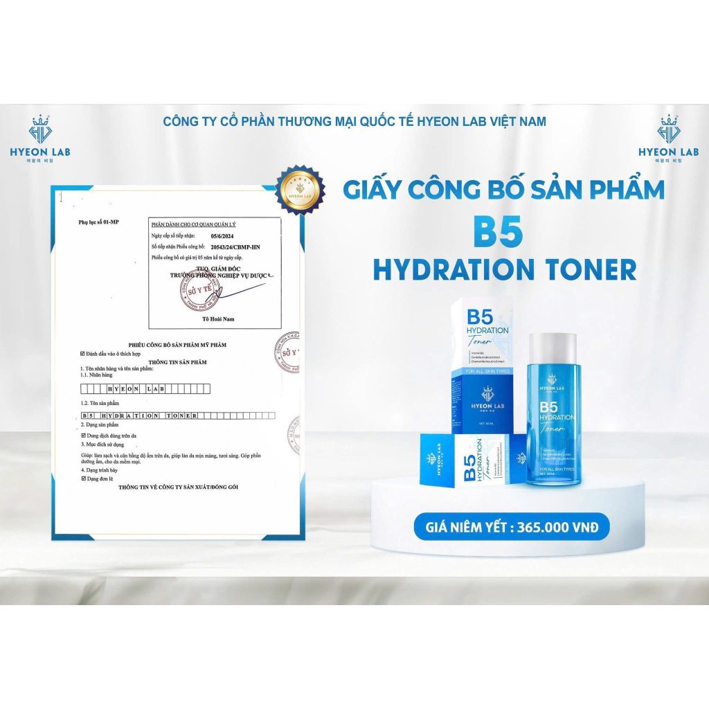 [HOT 2025]𝐁𝟓 𝐇𝐘𝐃𝐑𝐀𝐓𝐈𝐎𝐍 𝐓𝐎𝐍𝐄𝐑 cân bằng độ ẩm, giúp làn da mềm mại và tươi sáng HYEON LAB