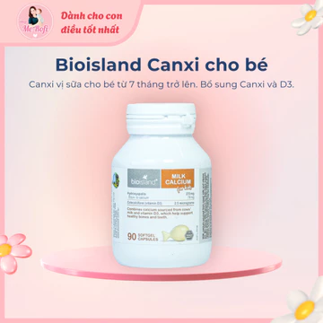 Viên uống Canxi Bio Island bổ sung canxi và D3 cho bé từ 7 tháng trở lên - Mẹ Rofi