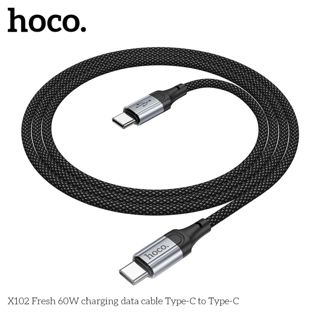 Dây sạc nhanh 60w typec sang type c Hoco X102 đảm bảo kết nối ổn định.