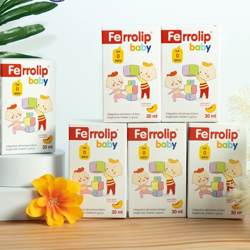 Sắt Ferrolip Baby dạng siro vị đào thơm ngon 30ml