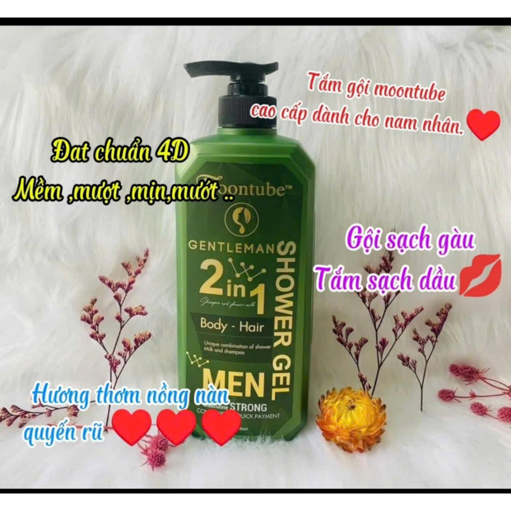 SỮA TẮM GỘI 2IN1 MOONTUBE 900ML