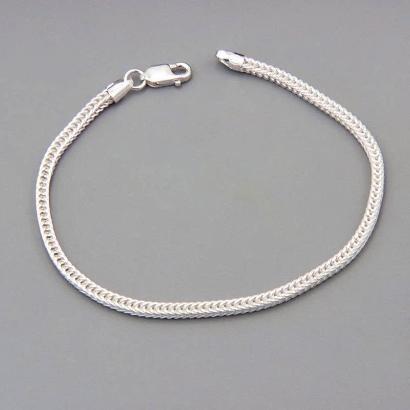 Vòng tay nam bạc lắc tay thiết kế mắt xích nhiều size basic đeo hàng ngày | GEMY SILVER VTN3