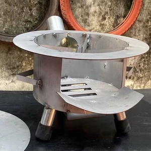 Bếp củi không khói Gia Hân 35cm - Tặng găng tay & miếng lót chống đen nồi, hoàn hảo cho nấu nướng và camping.