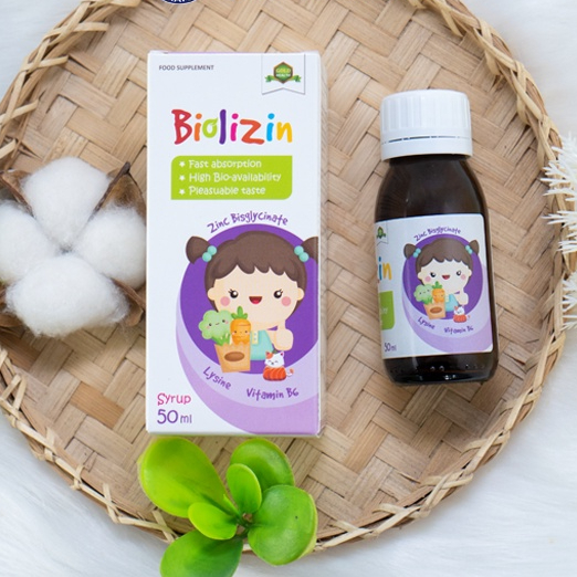 Kẽm hữu cơ Biolizin tăng đề kháng, giúp bé ăn ngon chai 50ml + quà cho bé