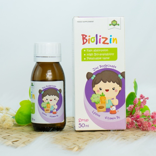 Kẽm hữu cơ Biolizin tăng đề kháng, giúp bé ăn ngon chai 50ml + quà cho bé