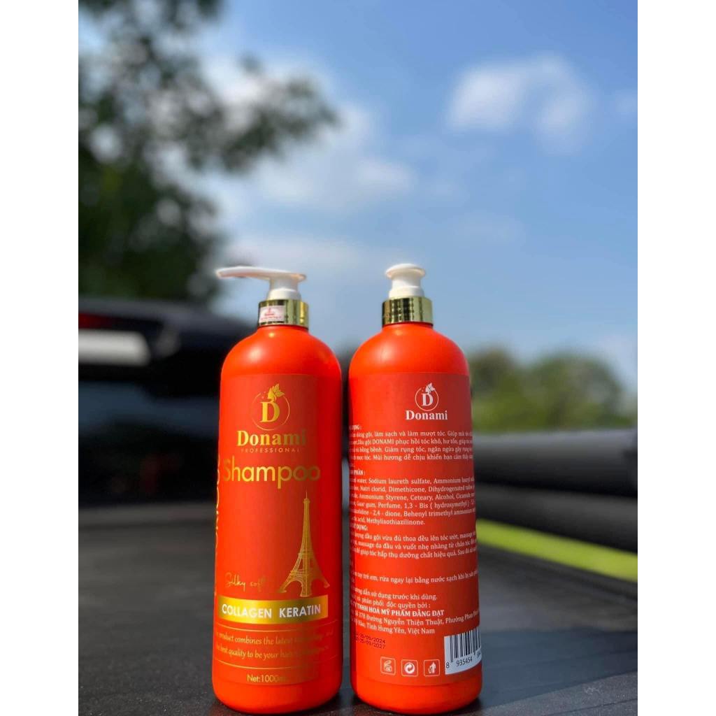 Gội Xả Donami  Kích Mọc Tóc giảm rụng tóc, phục hồi mềm mượt chai 1000ml