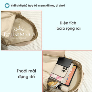 ( Thêu Tên ) Balo Gấu Cho Bé Mẫu Giáo, Chống Thấm Nước, Gọn Nhẹ, Bé Đi Học, Đi Chơi - không kèm móc khoá gấu