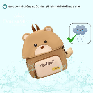 ( Thêu Tên ) Balo Gấu Cho Bé Mẫu Giáo, Chống Thấm Nước, Gọn Nhẹ, Bé Đi Học, Đi Chơi - không kèm móc khoá gấu